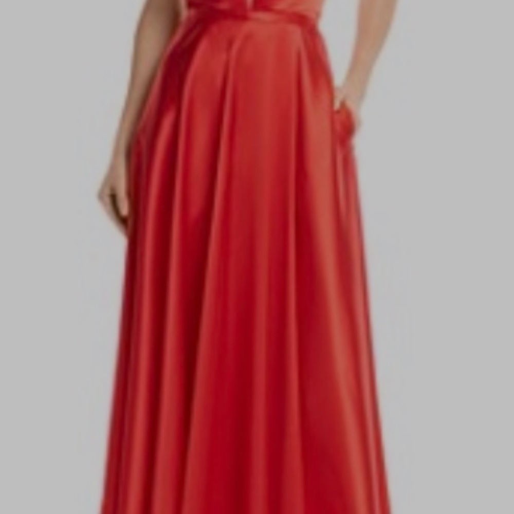 Aqua Orange Halter Maxi Gown for Weddings